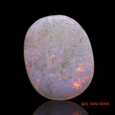 Natural Untreated Fire Opal Loose Gemstone Oval Cabochon From Australia 0.50 Cts 8x6x1 mm AG-298