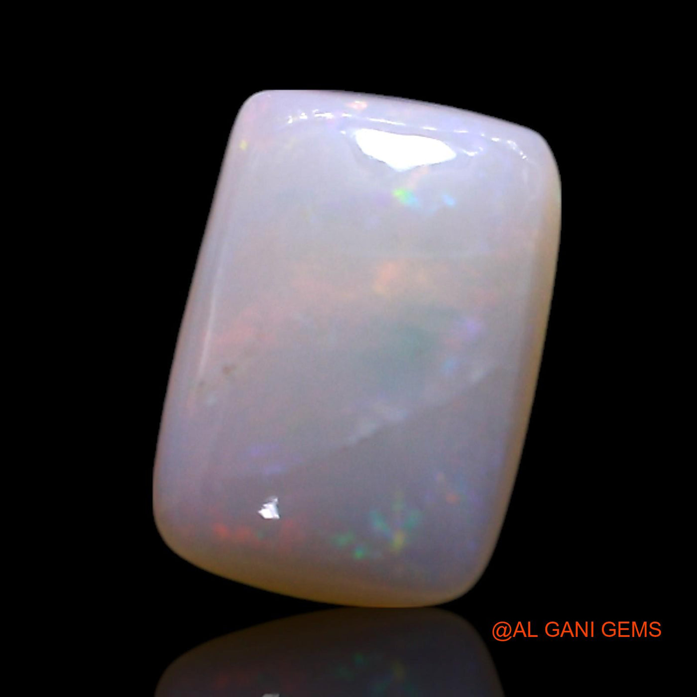 0.80 Cts Natural Australian Fire Opal Loose Gemstone Square Cabochon 8x6x2 mm AG-299