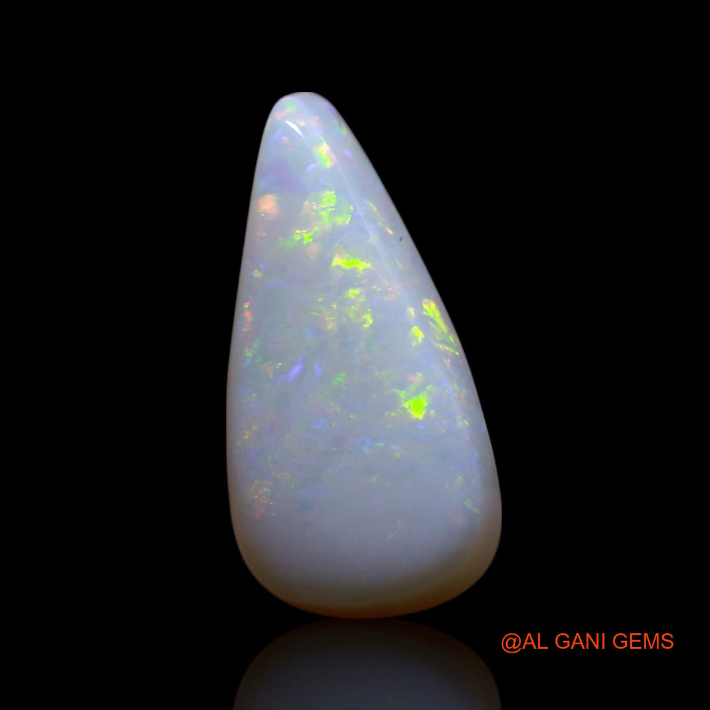 2.00 Cts Natural Australian Fire Opal Loose Gemstone Pear Cabochon 14x7x3 mm AG-2