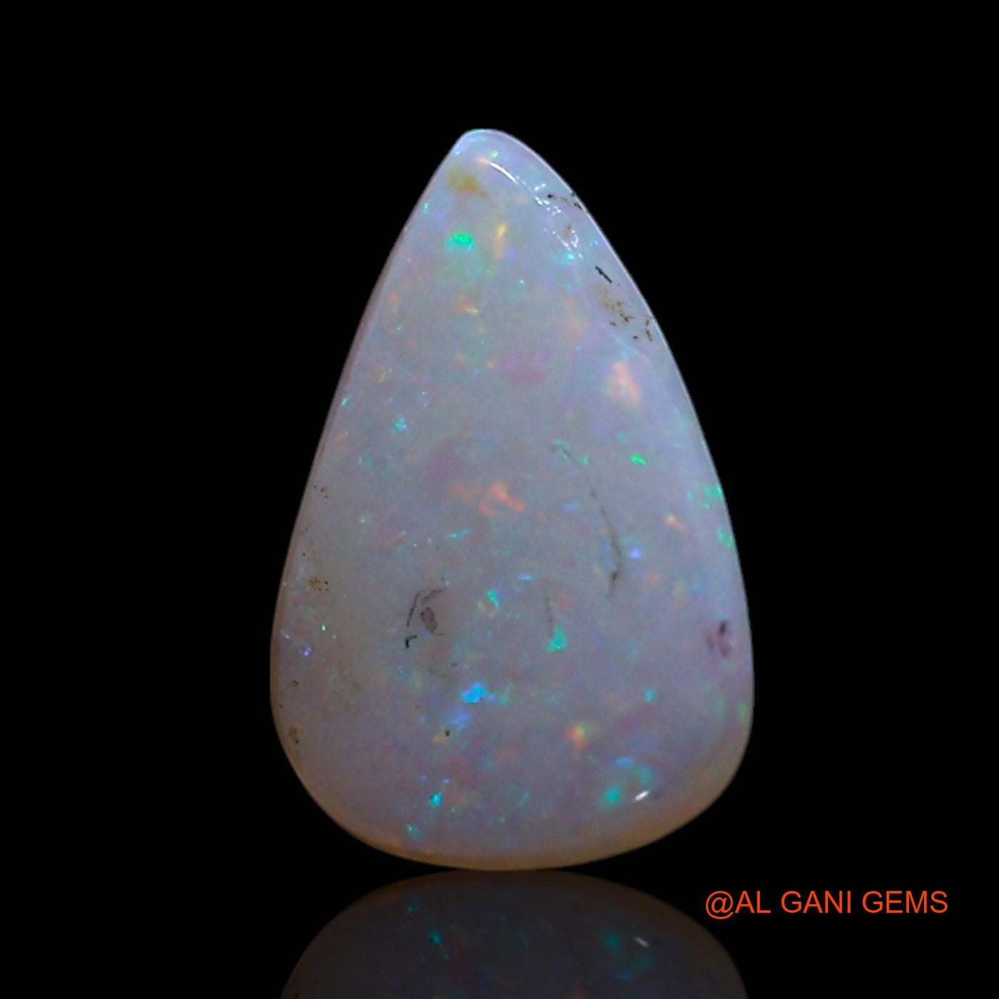 Natural Fire Opal Gemstone 1.00 Cts Loose Pear Cabochon From Australia 8x5x4 mm AG-300