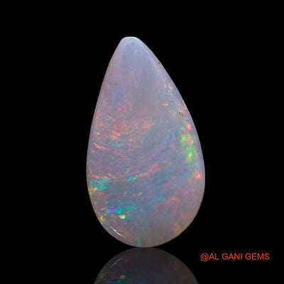 0.70 Cts Natural Australian Fire Opal Pear Cabochon Loose Gemstone For Jewelry 10x5x2 mm AG-301