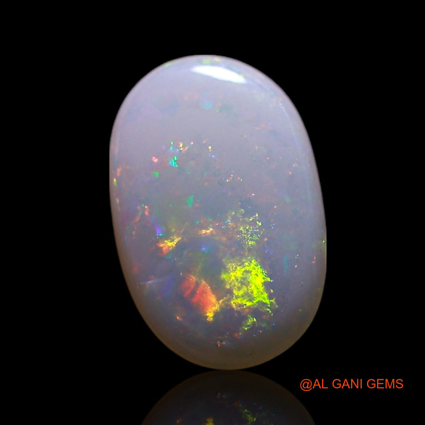 Natural Untreated Fire Opal Loose Gemstone Oval Cabochon From Australia 0.50 Cts 8x5x1 mm AG-303