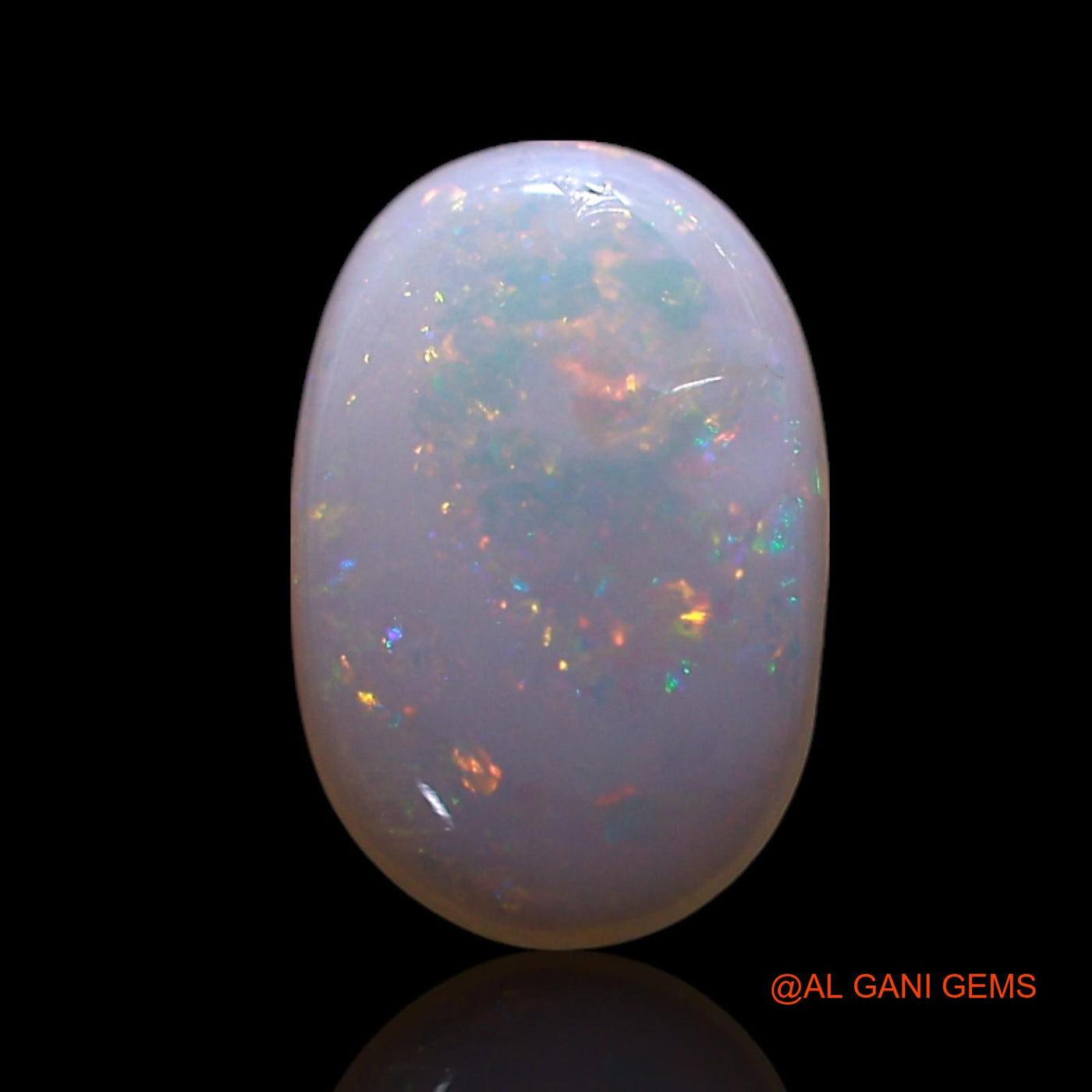 Natural Untreated Fire Opal Loose Gemstone Oval Cabochon From Australia 0.50 Cts 8x5x1 mm AG-303