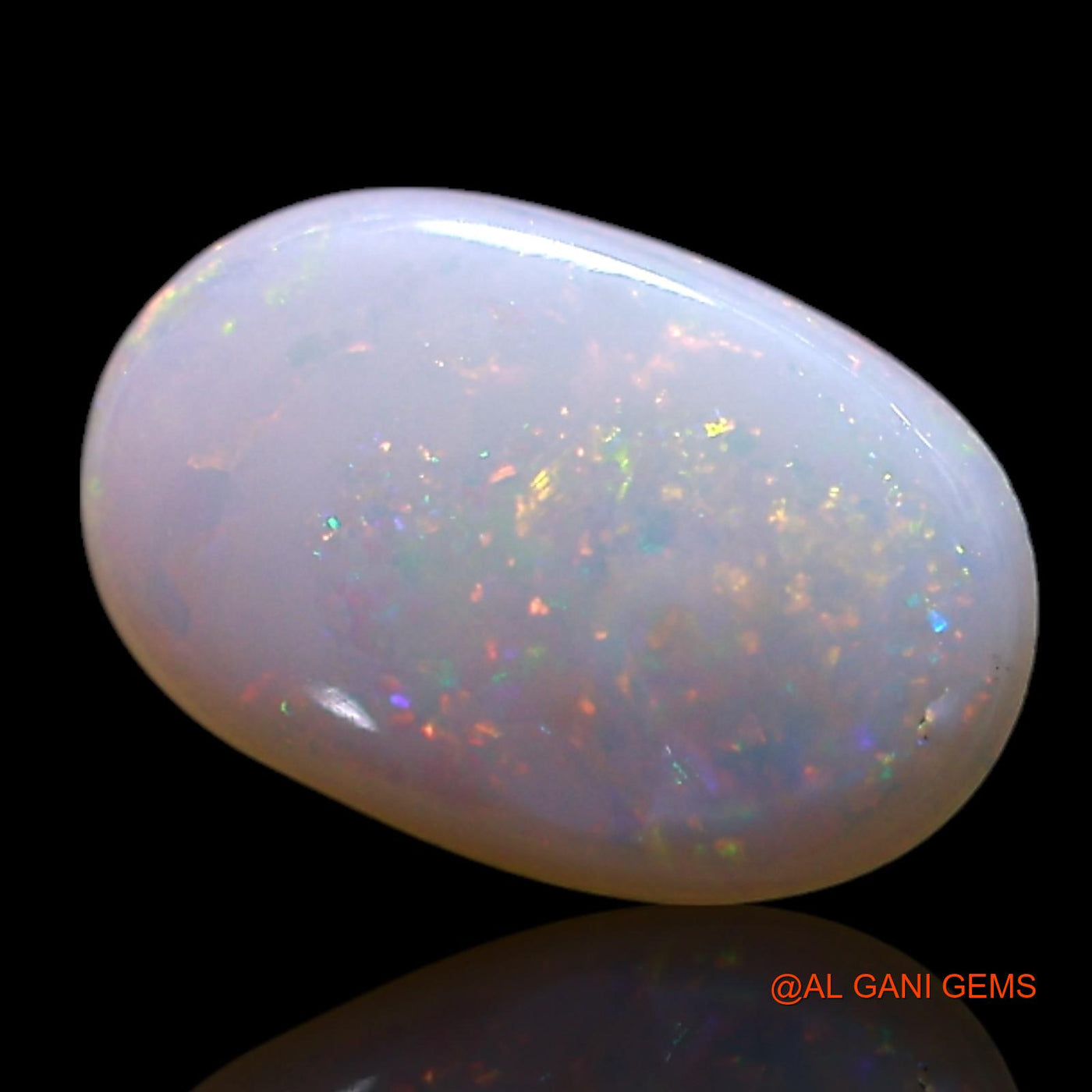 Natural Untreated Fire Opal Loose Gemstone Oval Cabochon From Australia 0.50 Cts 8x5x1 mm AG-303