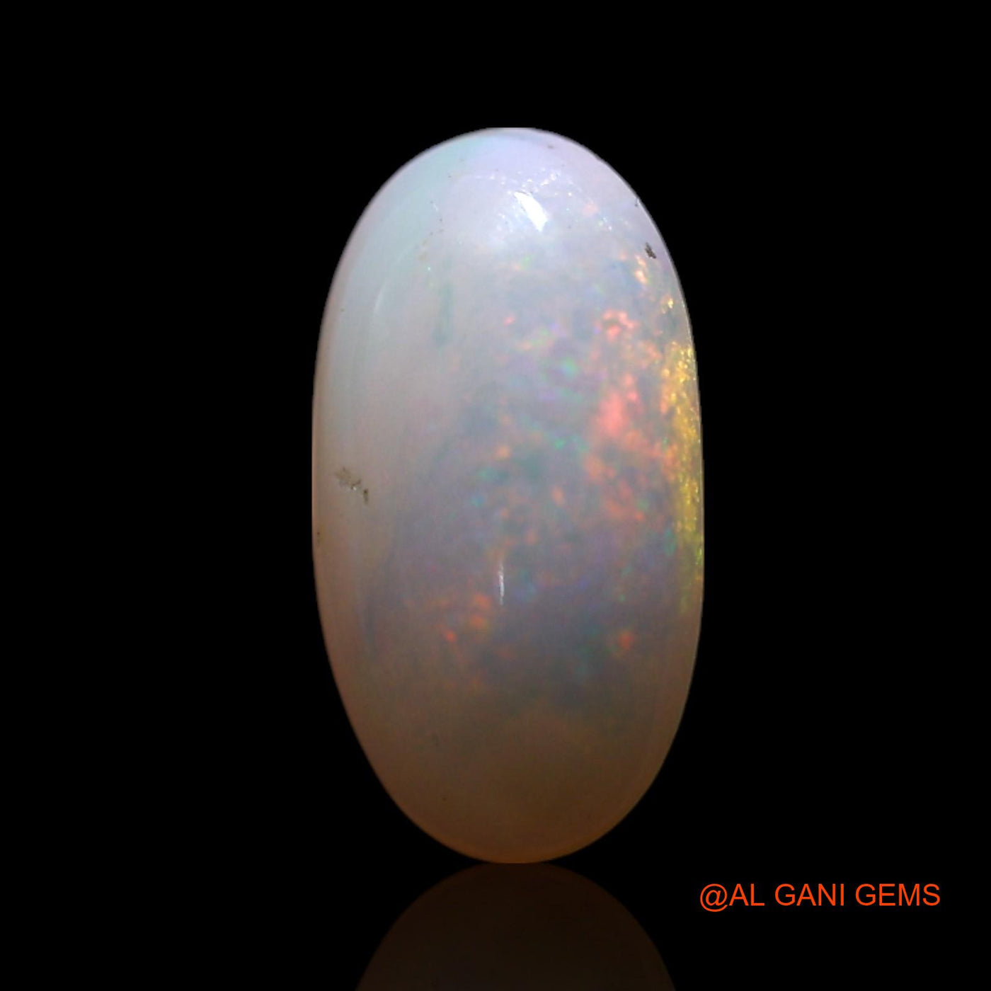 0.80 Cts Natural Australian Fire Opal Loose Gemstone Oval Cabochon 9x5x2 mm AG-304