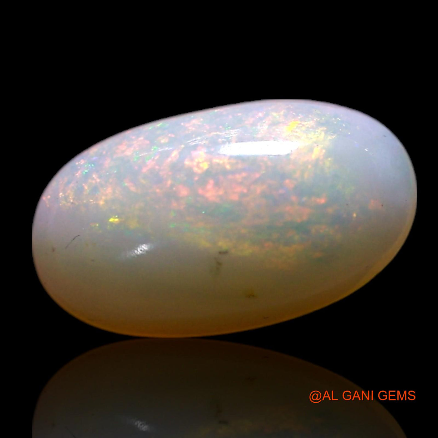 0.80 Cts Natural Australian Fire Opal Loose Gemstone Oval Cabochon 9x5x2 mm AG-304