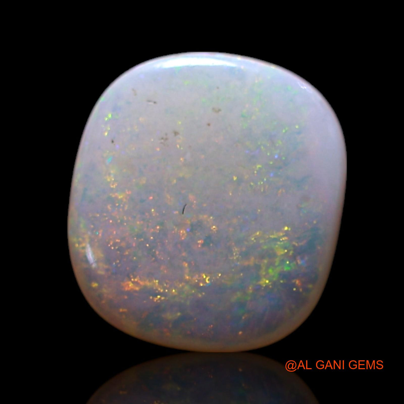 Natural Untreated Fire Opal Loose Gemstone Oval Cabochon From Australia 0.50 Cts 7x7x1 mm AG-305