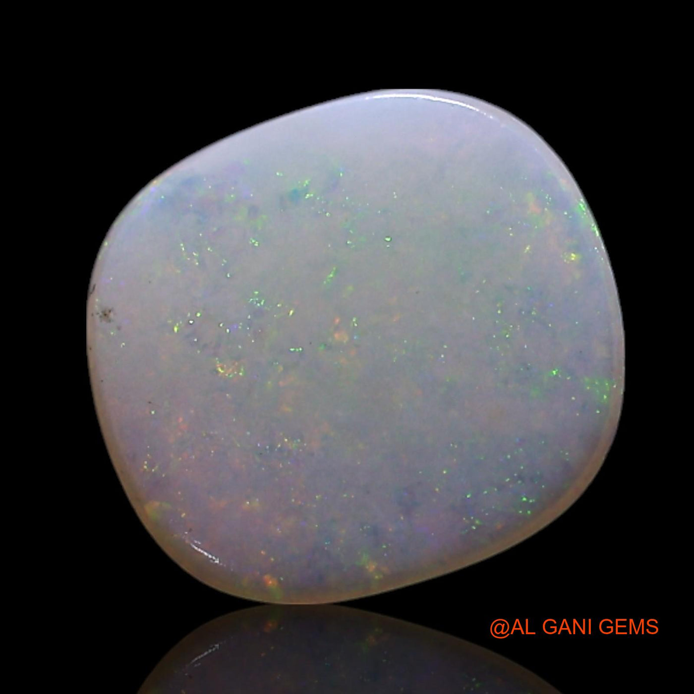 Natural Untreated Fire Opal Loose Gemstone Oval Cabochon From Australia 0.50 Cts 7x7x1 mm AG-305