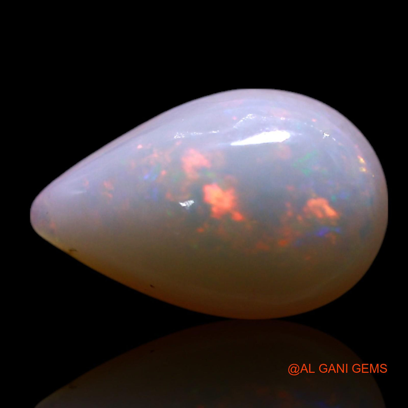 0.90 Cts Natural Australian Fire Opal Pear Cabochon Loose Gemstone For Jewelry 9x6x2 mm AG-306