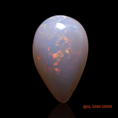0.90 Cts Natural Australian Fire Opal Pear Cabochon Loose Gemstone For Jewelry 9x6x2 mm AG-306
