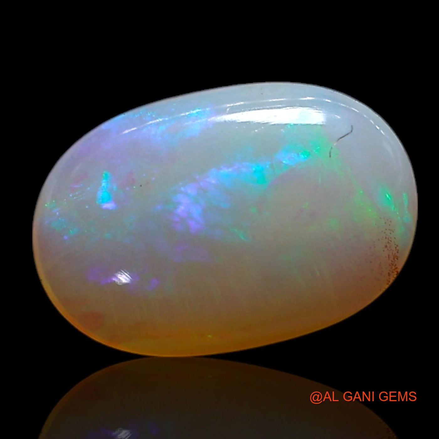 Natural Fire Opal Gemstone 1.00 Cts Loose Oval Cabochon From Australia 9x6x2 mm AG-307
