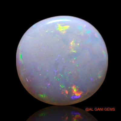 0.60 Cts Natural Australian Fire Opal Round Cabochon Loose Gemstone For Jewelry 8x8x1 mm AG-309