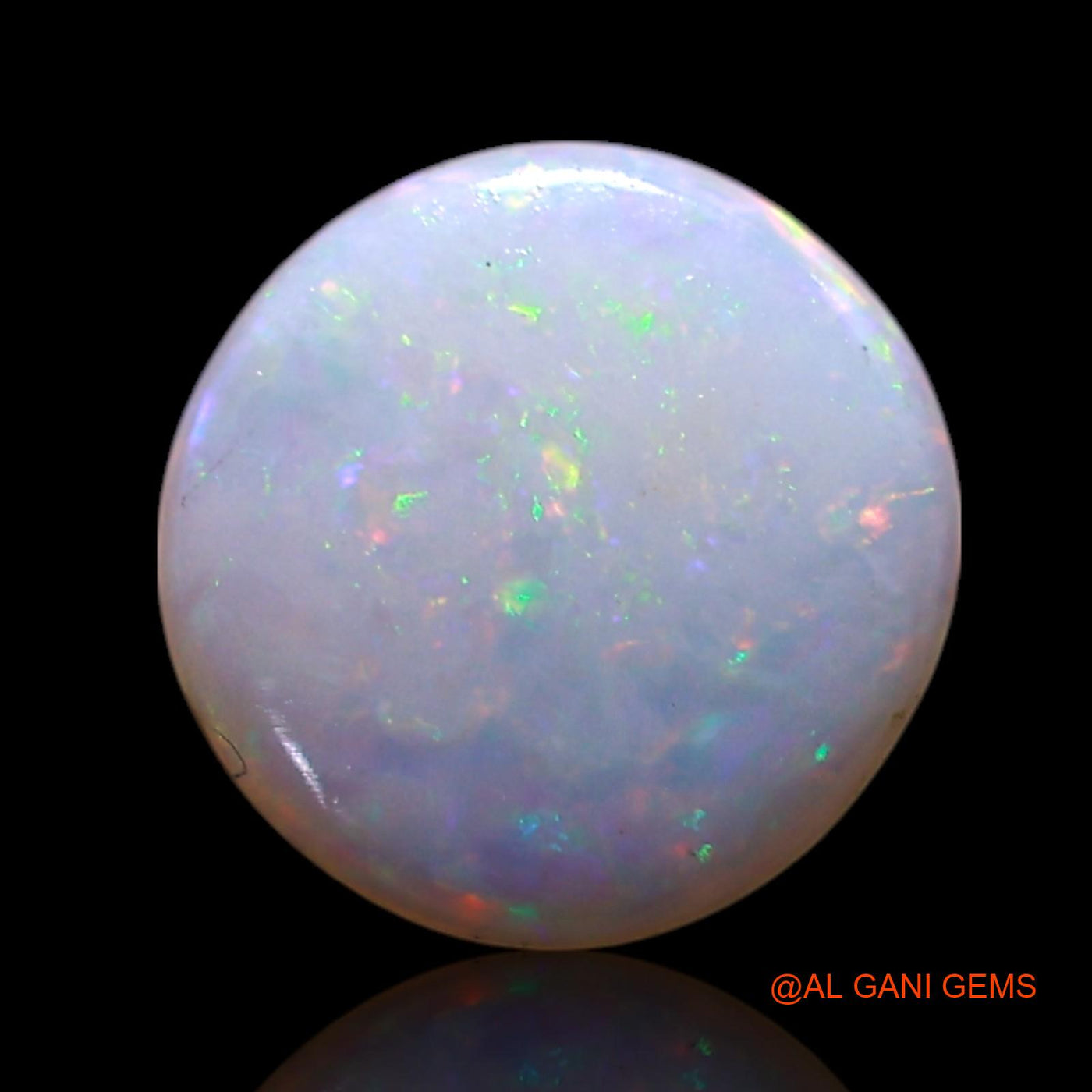 0.60 Cts Natural Australian Fire Opal Round Cabochon Loose Gemstone For Jewelry 8x8x1 mm AG-309