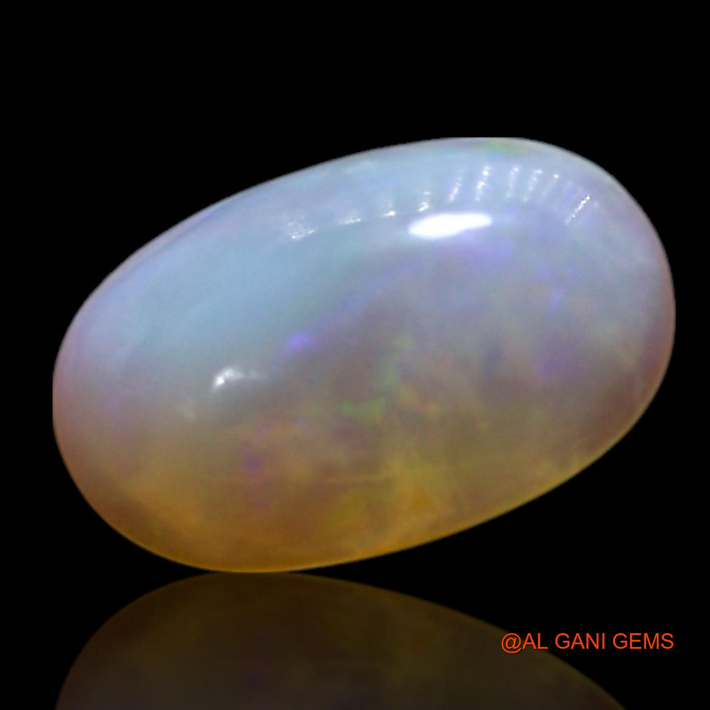 Natural Untreated Fire Opal Loose Gemstone Oval Cabochon From Australia 0.70 Cts 8x5x2 mm AG-310