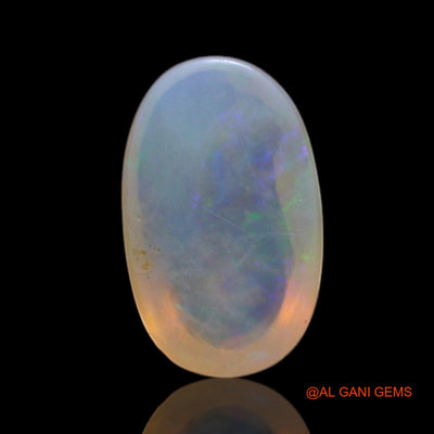 Natural Untreated Fire Opal Loose Gemstone Oval Cabochon From Australia 0.70 Cts 8x5x2 mm AG-310