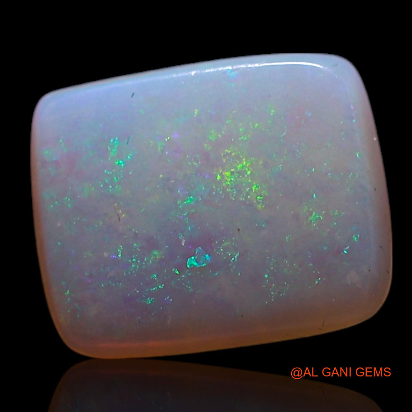 0.90 Cts Natural Australian Fire Opal Square Cabochon Loose Gemstone For Jewelry 8x6x1 mm AG-311