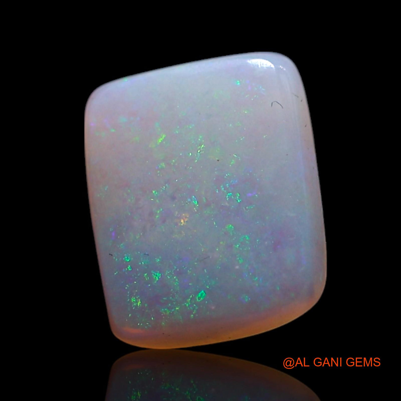 0.90 Cts Natural Australian Fire Opal Square Cabochon Loose Gemstone For Jewelry 8x6x1 mm AG-311