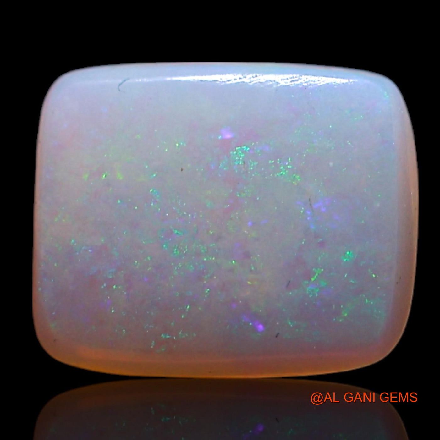 0.90 Cts Natural Australian Fire Opal Square Cabochon Loose Gemstone For Jewelry 8x6x1 mm AG-311