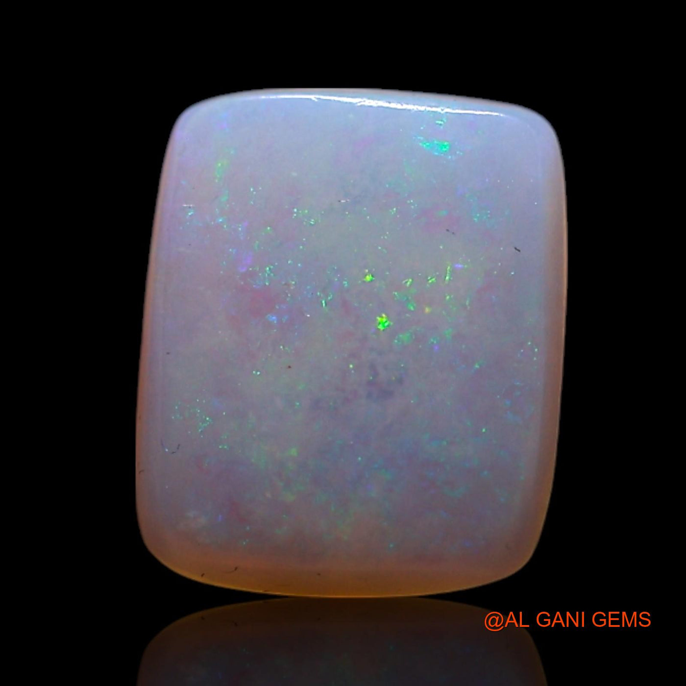 0.90 Cts Natural Australian Fire Opal Square Cabochon Loose Gemstone For Jewelry 8x6x1 mm AG-311