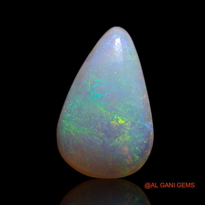 0.85 Cts Unheated Australian Fire Opal Loose Gemstone Pear Cabochon Natural 8x5x2 mm AG-313