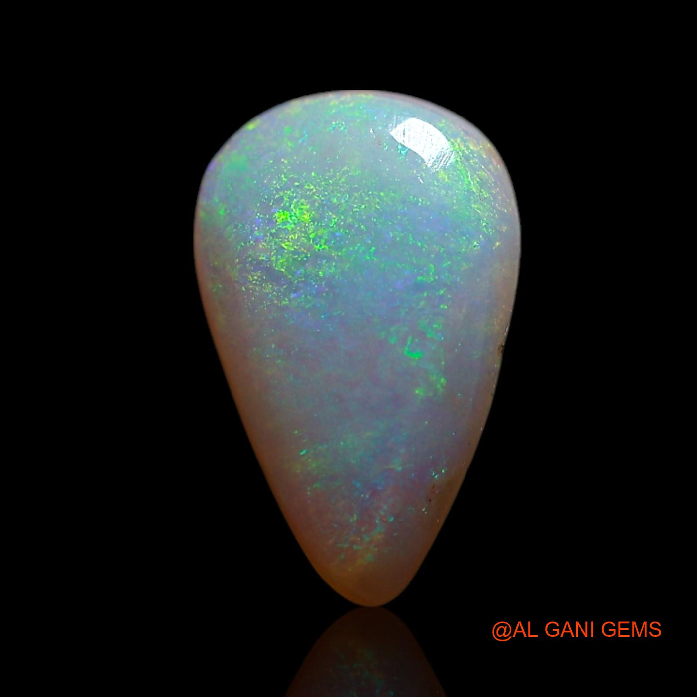 0.85 Cts Unheated Australian Fire Opal Loose Gemstone Pear Cabochon Natural 8x5x2 mm AG-313
