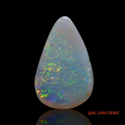 0.85 Cts Unheated Australian Fire Opal Loose Gemstone Pear Cabochon Natural 8x5x2 mm AG-313