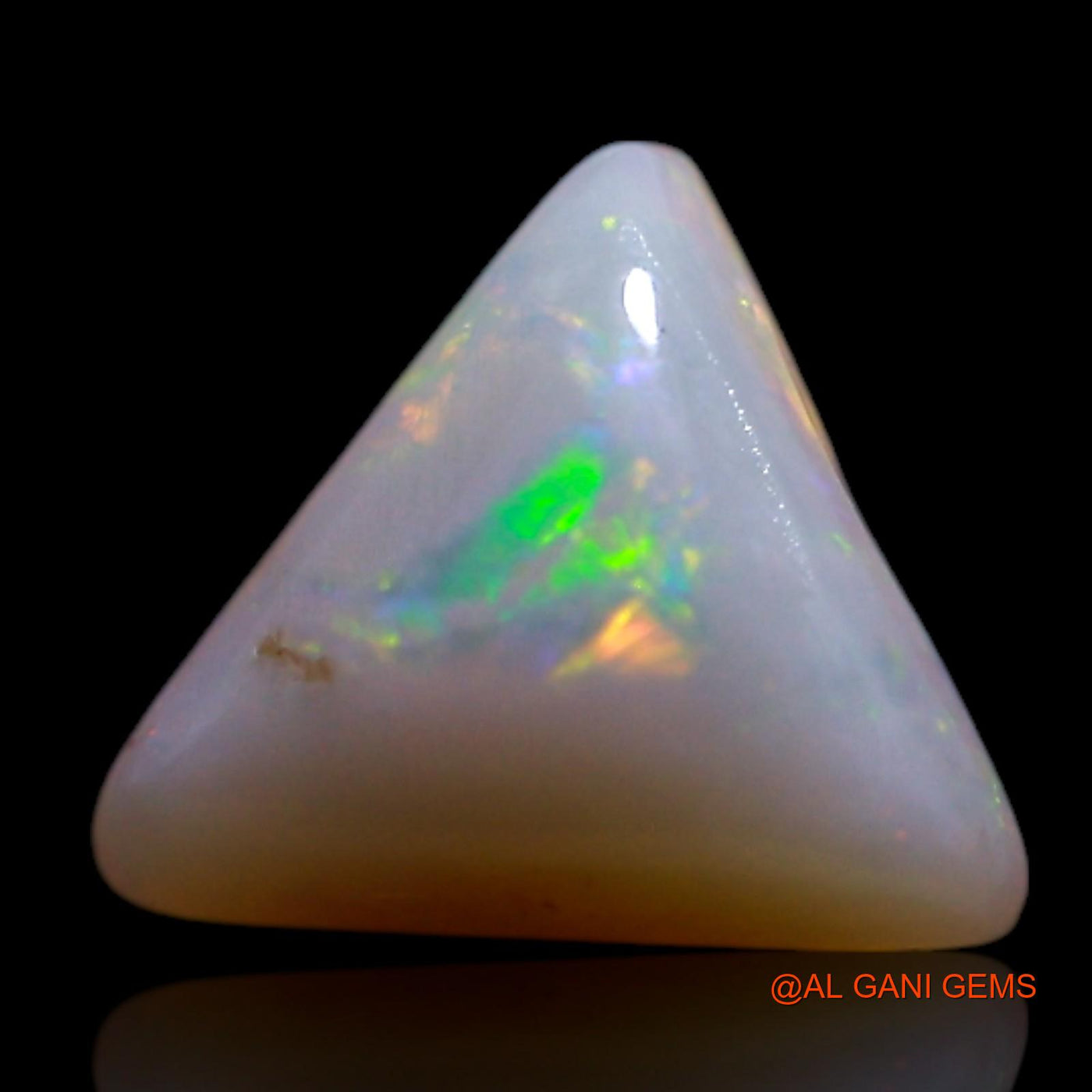 Natural Fire Opal Gemstone 1.00 Cts Loose Trillion Cabochon From Australia 7x7x3 mm AG-315