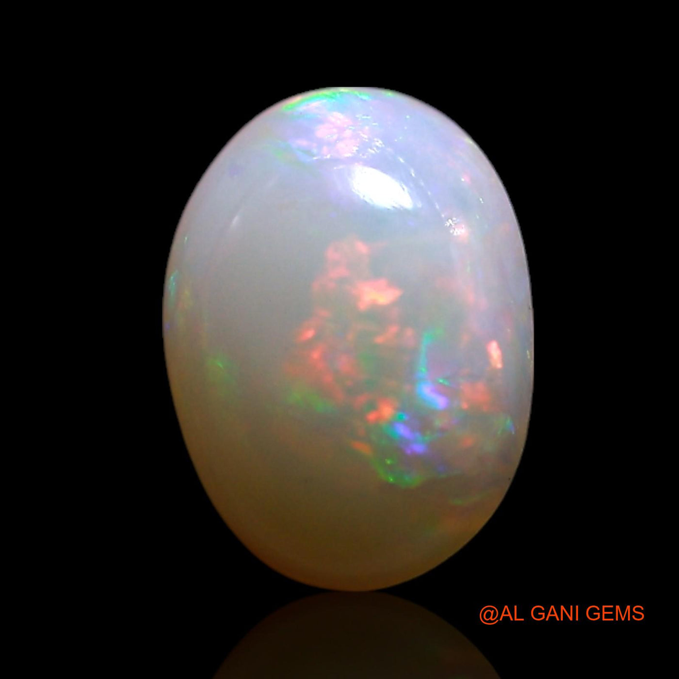 Natural Fire Opal Gemstone 1.00 Cts Loose Oval Cabochon From Australia 8x6x3 mm AG-317