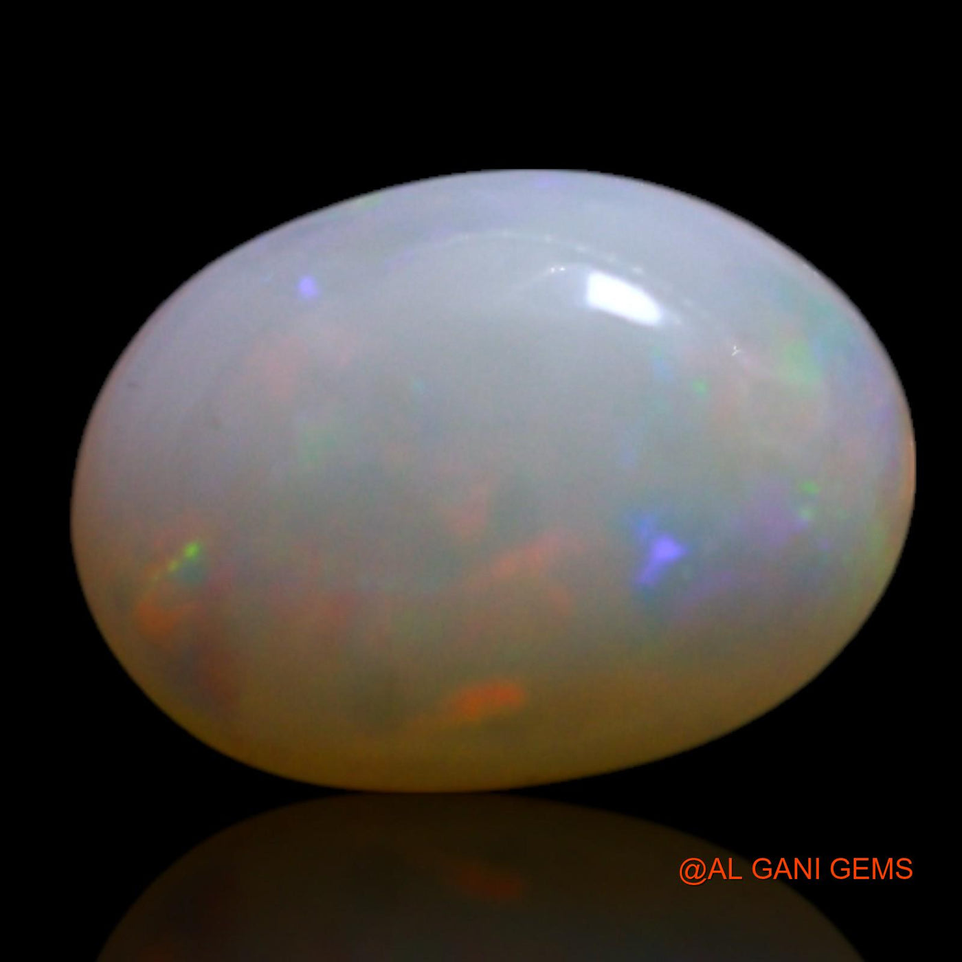 Natural Fire Opal Gemstone 1.00 Cts Loose Oval Cabochon From Australia 8x6x3 mm AG-317