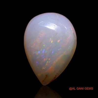 Natural Fire Opal Gemstone 0.85 Cts Loose Pear Cabochon From Australia 8x6x2 mm AG-318