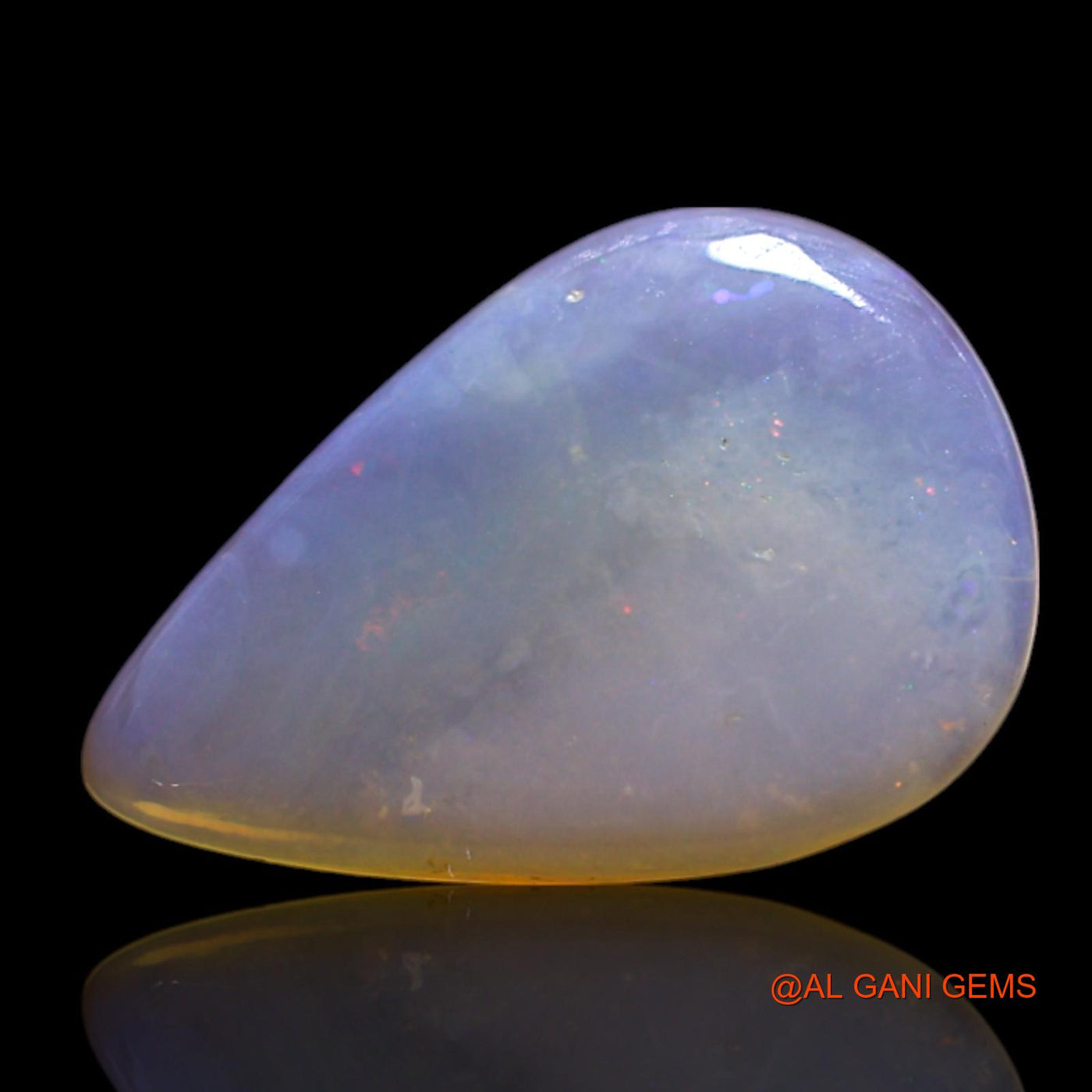 1.00 Cts Natural Australian Fire Opal Loose Gemstone Pear Cabochon 12x8x1 mm AG-31