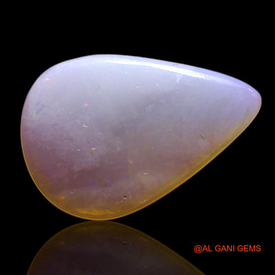 1.00 Cts Natural Australian Fire Opal Loose Gemstone Pear Cabochon 12x8x1 mm AG-31