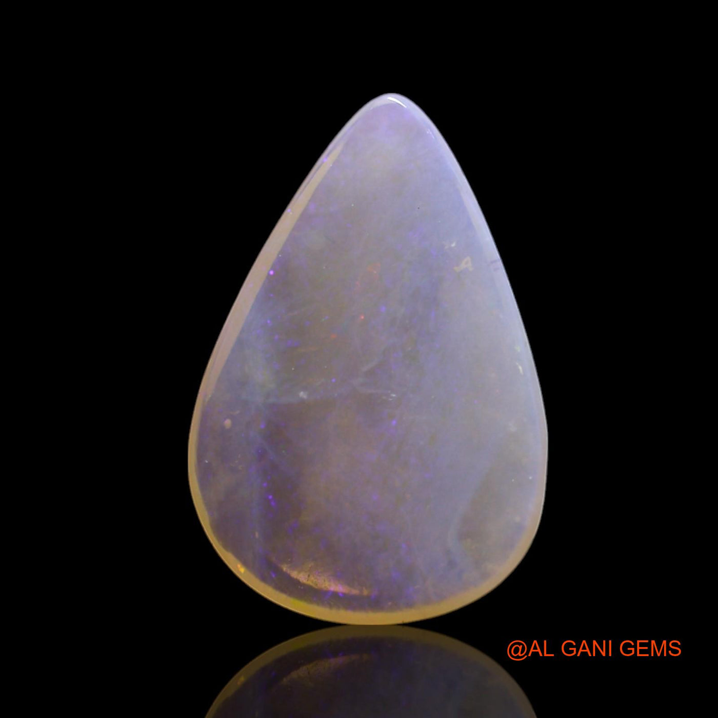 1.00 Cts Natural Australian Fire Opal Loose Gemstone Pear Cabochon 12x8x1 mm AG-31
