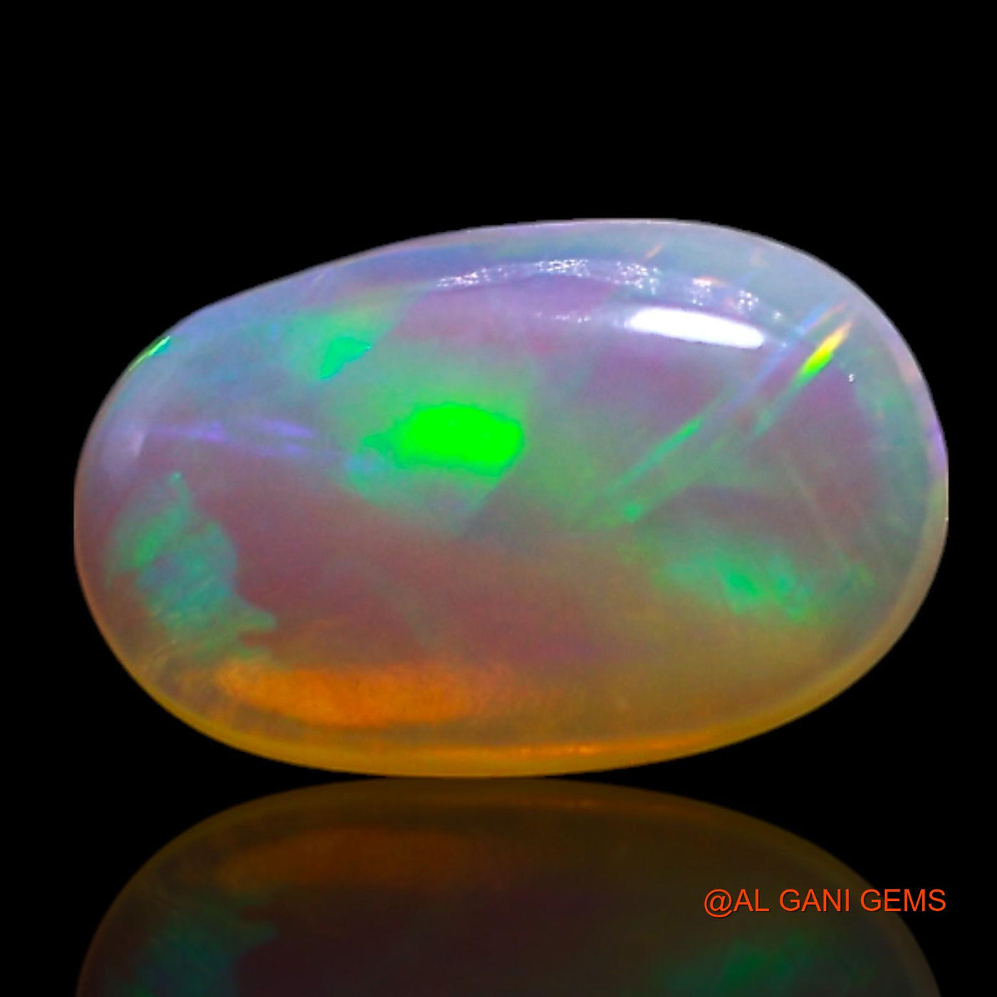0.50 Cts Natural Australian Fire Opal Loose Gemstone Oval Cabochon 8x5x2 mm AG-321
