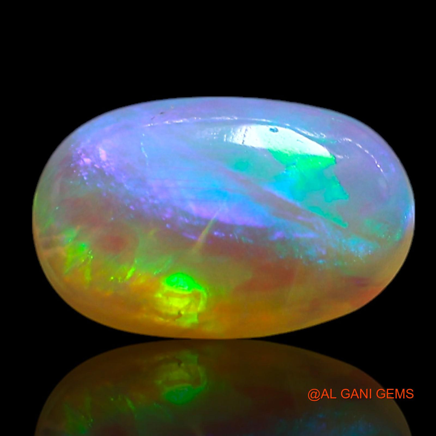 0.50 Cts Natural Australian Fire Opal Loose Gemstone Oval Cabochon 8x5x2 mm AG-321