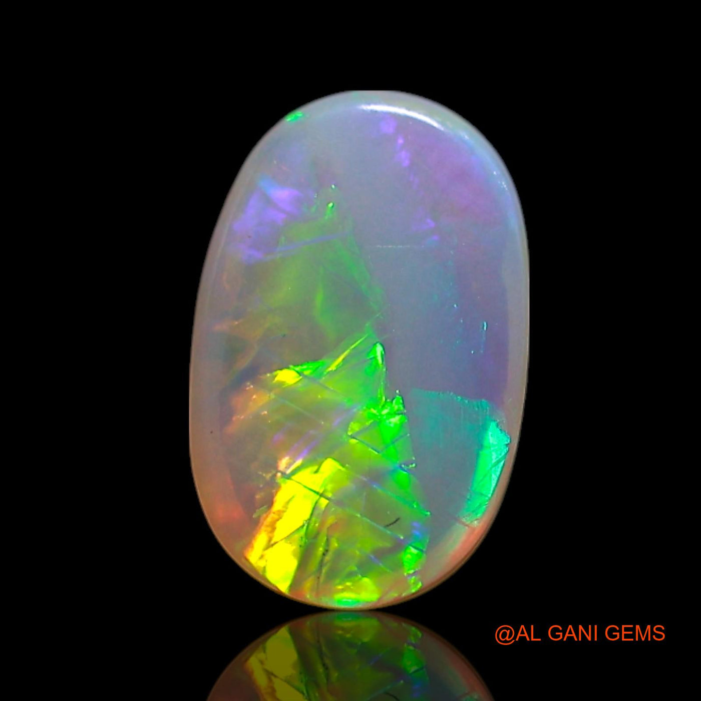 0.50 Cts Natural Australian Fire Opal Loose Gemstone Oval Cabochon 8x5x2 mm AG-321
