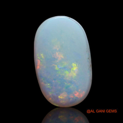 Natural Untreated Fire Opal Loose Gemstone Oval Cabochon From Australia 1.00 Cts 8x4x3 mm AG-322