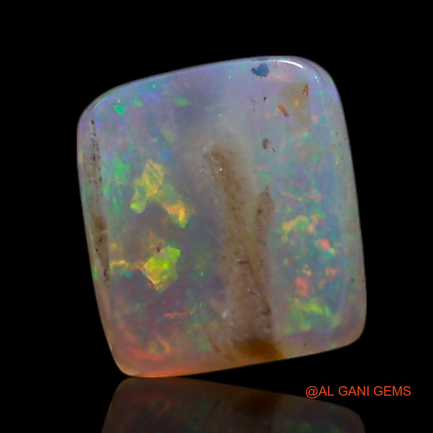 1.00 Cts Natural Australian Fire Opal Loose Gemstone Square Cabochon 6x5x2 mm AG-323