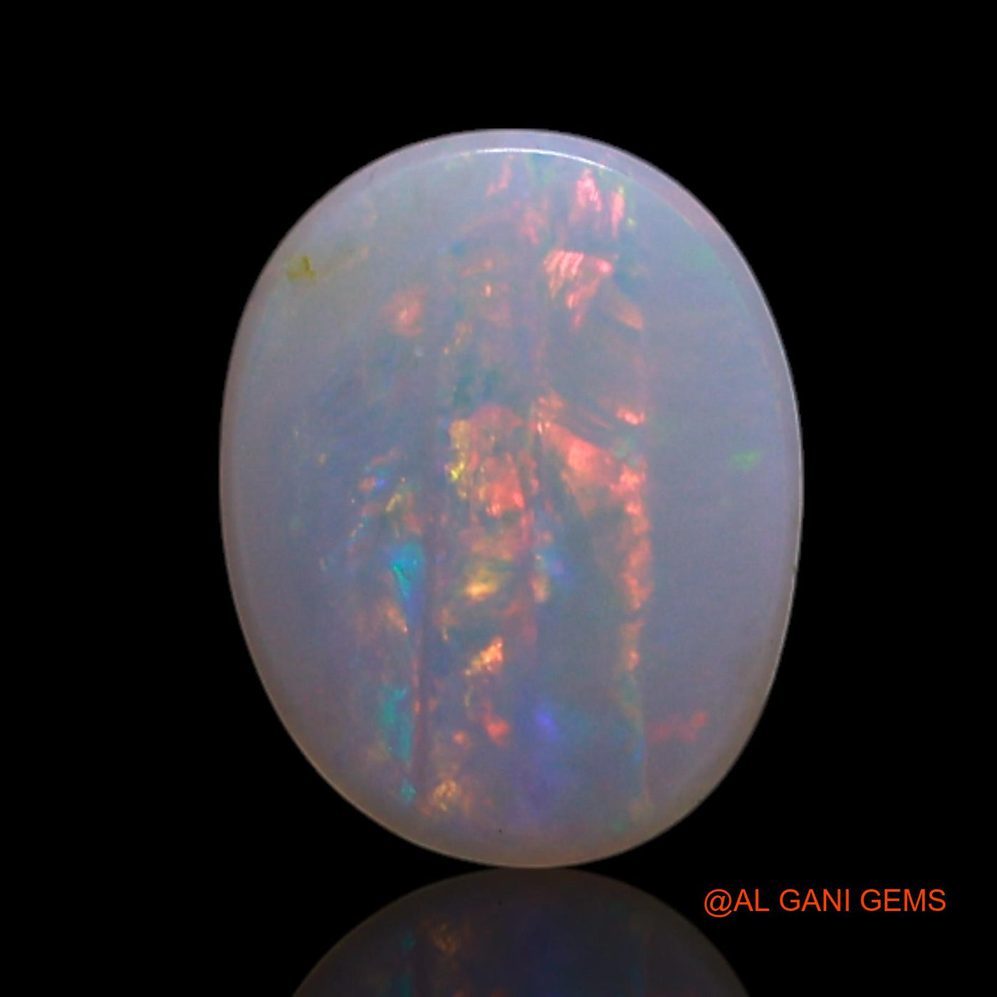 1.00 Cts Natural Australian Fire Opal Oval Cabochon Loose Gemstone For Jewelry 7x6x2 mm AG-324