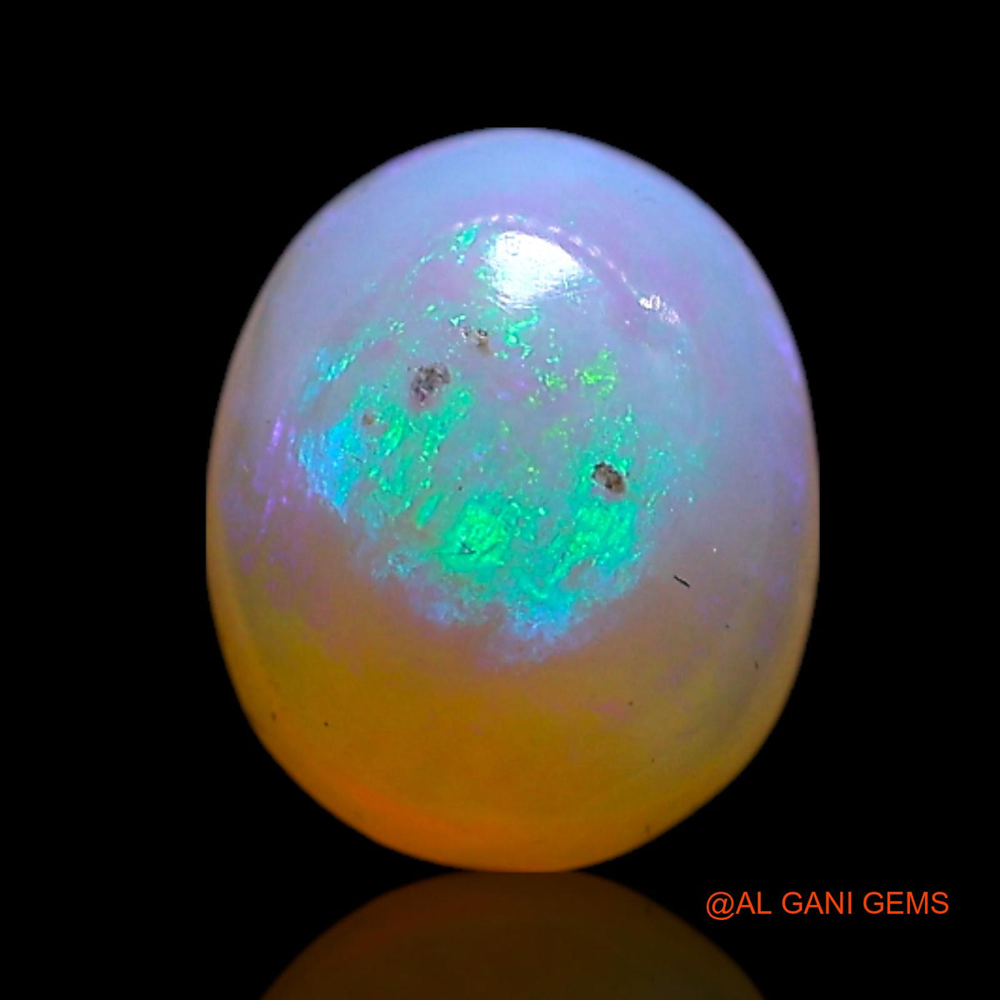 Natural Fire Opal Gemstone 1.35 Cts Loose Oval Cabochon From Australia 7x6x4 mm AG-325