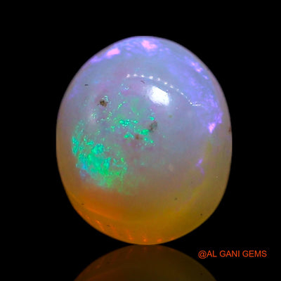 Natural Fire Opal Gemstone 1.35 Cts Loose Oval Cabochon From Australia 7x6x4 mm AG-325