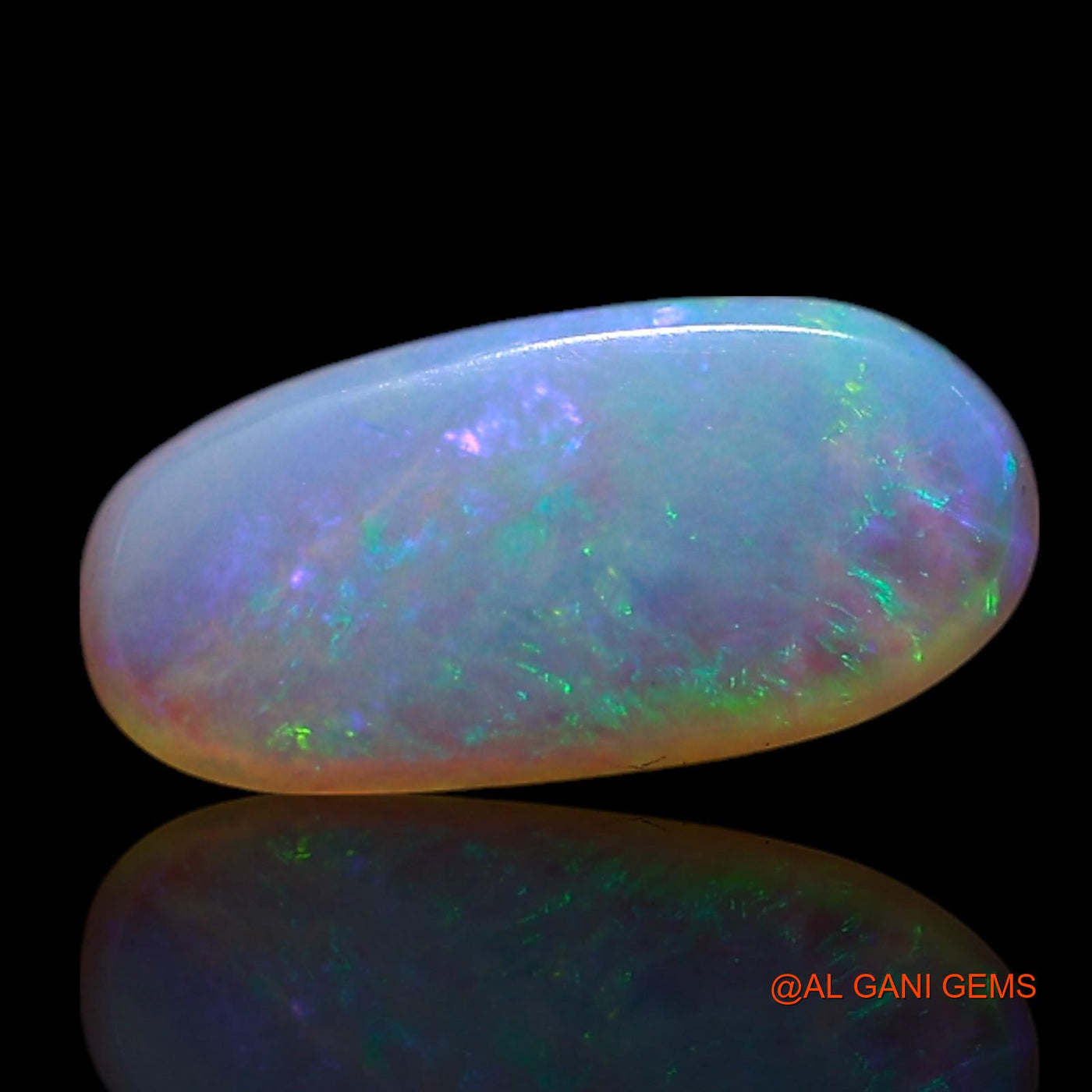 0.45 Cts Natural Australian Fire Opal Loose Gemstone Oval Cabochon 9x4x1 mm AG-327