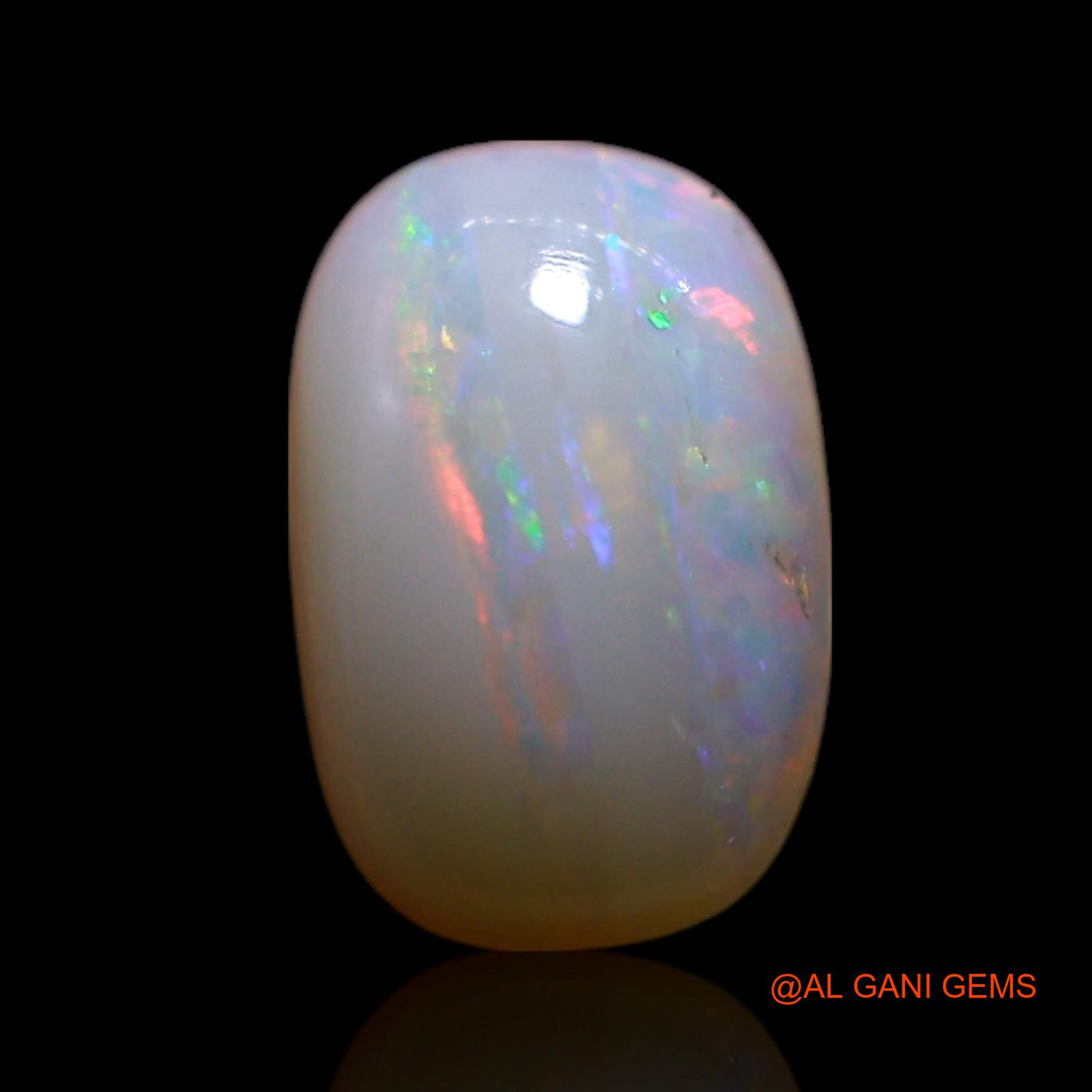 0.85 Cts Natural Australian Fire Opal Oval Cabochon Loose Gemstone For Jewelry 8x5x2 mm AG-328