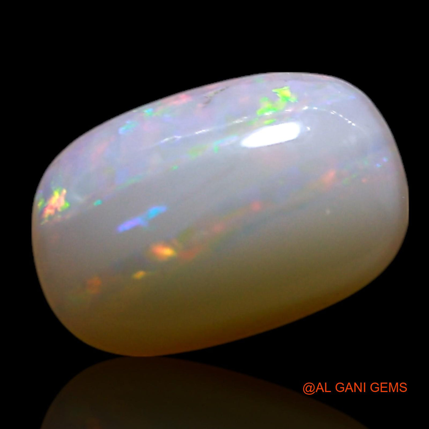 0.85 Cts Natural Australian Fire Opal Oval Cabochon Loose Gemstone For Jewelry 8x5x2 mm AG-328