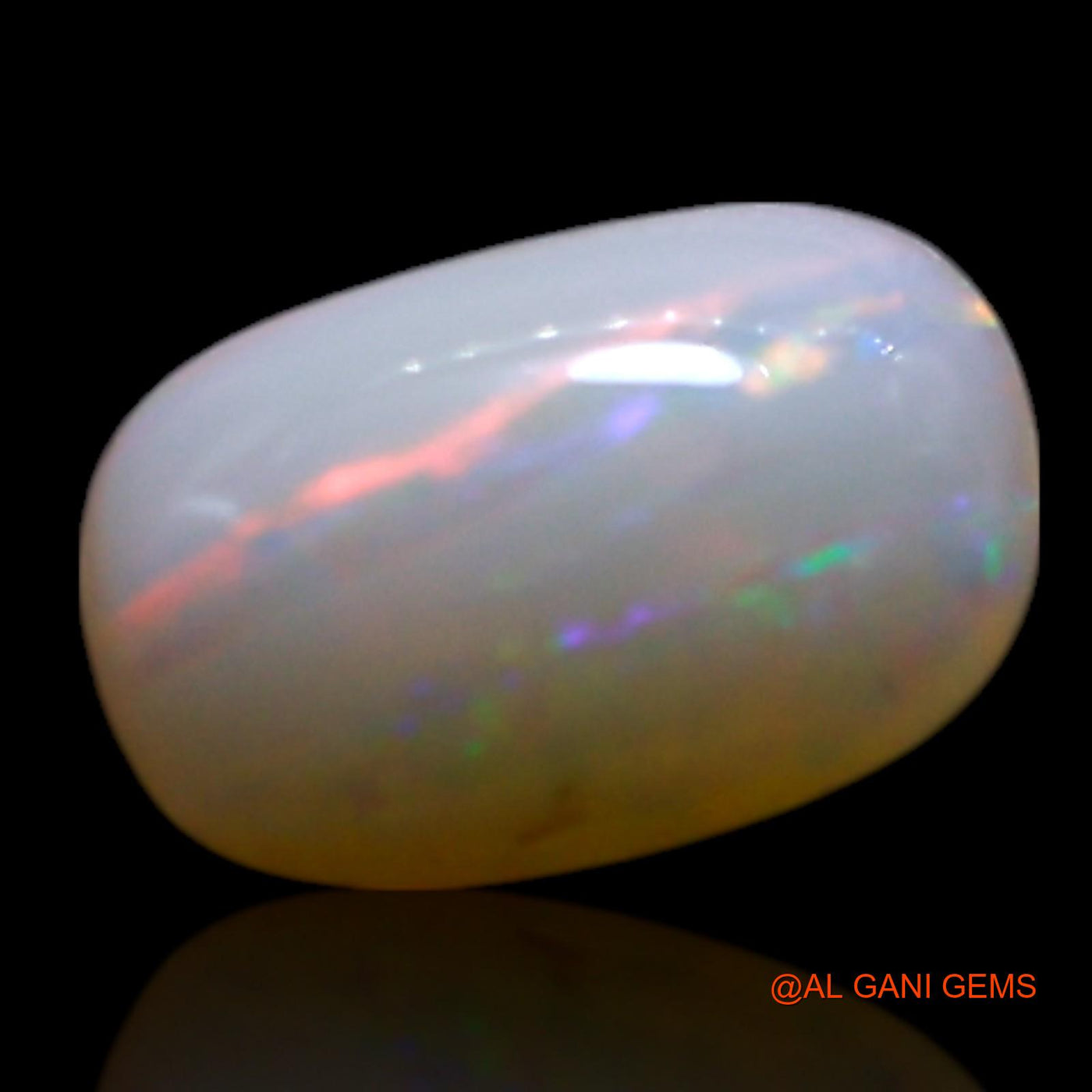 0.85 Cts Natural Australian Fire Opal Oval Cabochon Loose Gemstone For Jewelry 8x5x2 mm AG-328