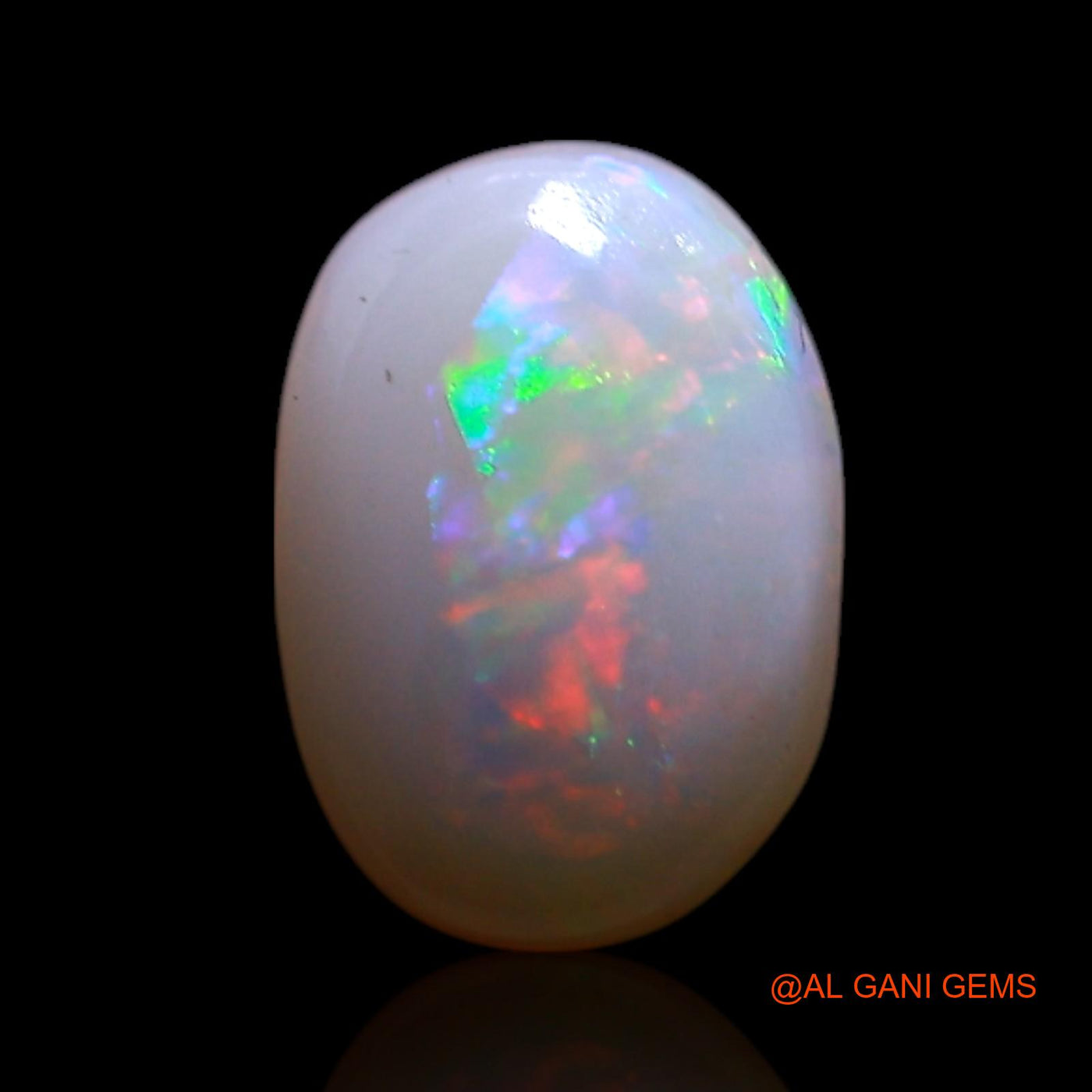 0.65 Cts Natural Australian Fire Opal Loose Gemstone Oval Cabochon 8x5x2 mm AG-330