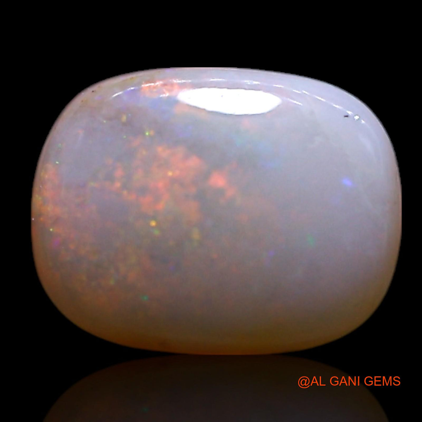 0.90 Cts Unheated Australian Fire Opal Loose Gemstone Oval Cabochon Natural 7x6x2 mm AG-331