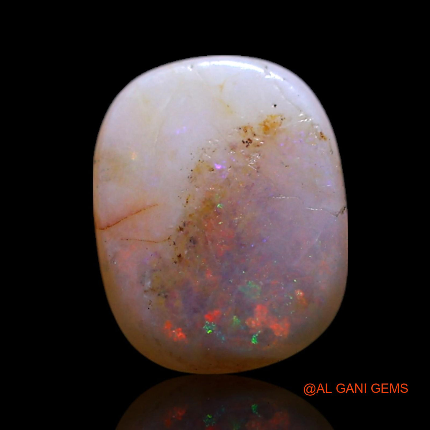 0.90 Cts Unheated Australian Fire Opal Loose Gemstone Oval Cabochon Natural 7x6x2 mm AG-331