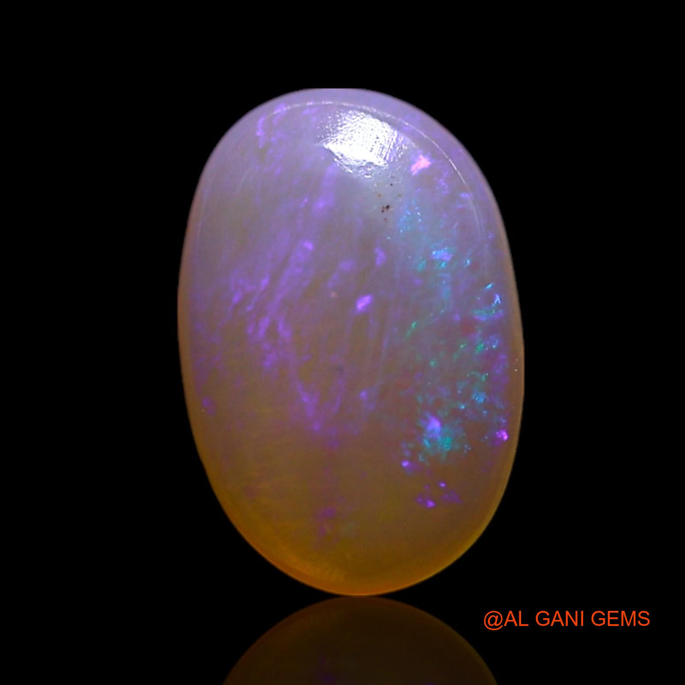0.80 Cts Unheated Australian Fire Opal Loose Gemstone Oval Cabochon Natural 8x5x2 mm AG-332
