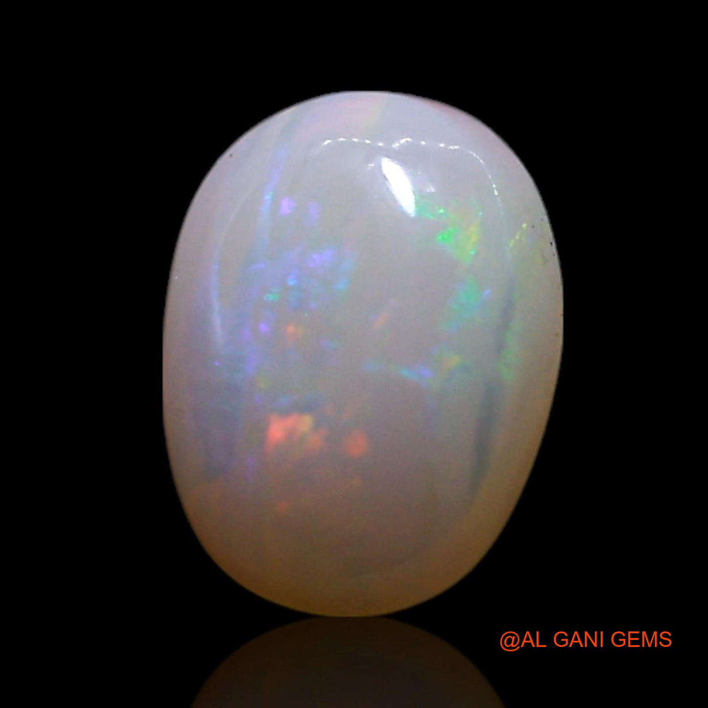 0.90 Cts Unheated Australian Fire Opal Loose Gemstone Oval Cabochon Natural 7x6x2 mm AG-334